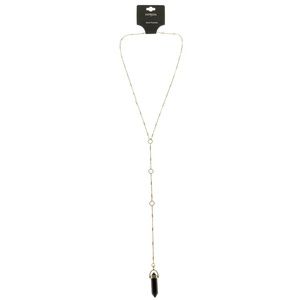 Semi-Precious Pendant-Necklace Gold/Purple NWT